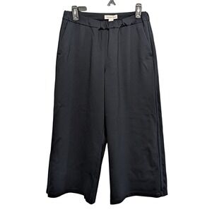 Coldwater Creek Petites Medium Black Ankle Cropped Elastic Waist Pull On Pants